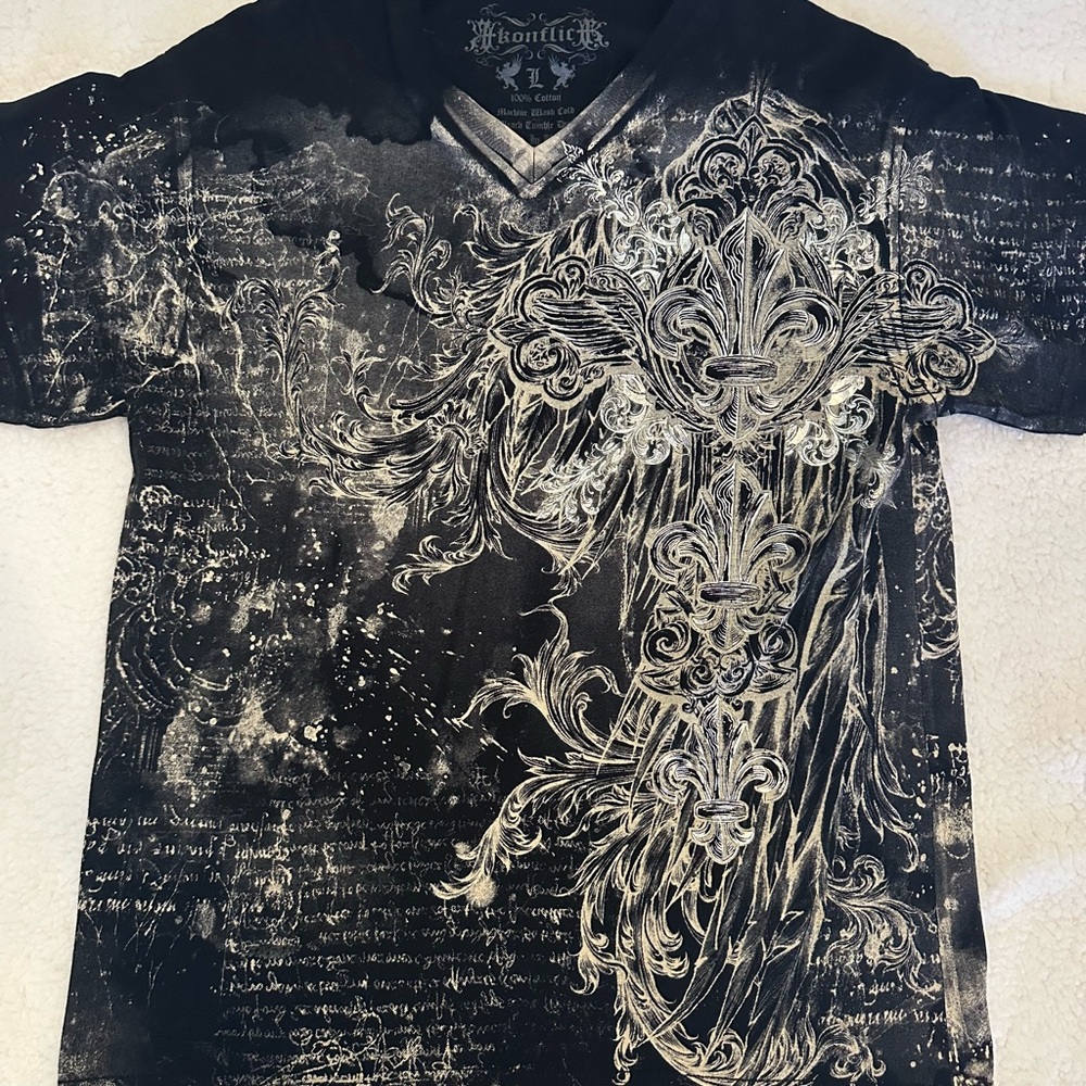 Men's Black Graphic T-Shirt